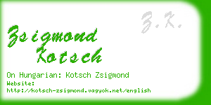 zsigmond kotsch business card